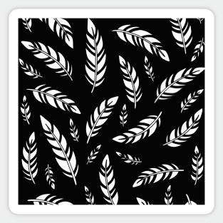 Black and White Feathers Sticker